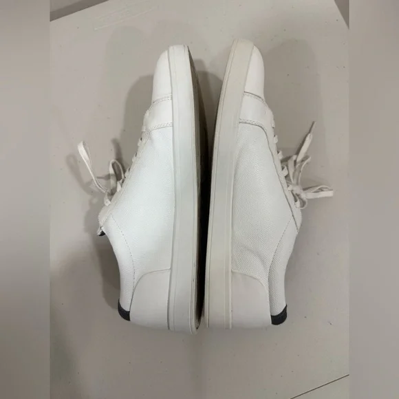 Calvin Klein Ibrahim Leather White Men Shoes Trainers Size 12 Casual - Picture 4 of 7